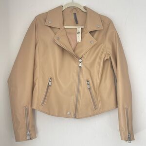 NWT Anthro Saige Faux-Leather Moto Jacket